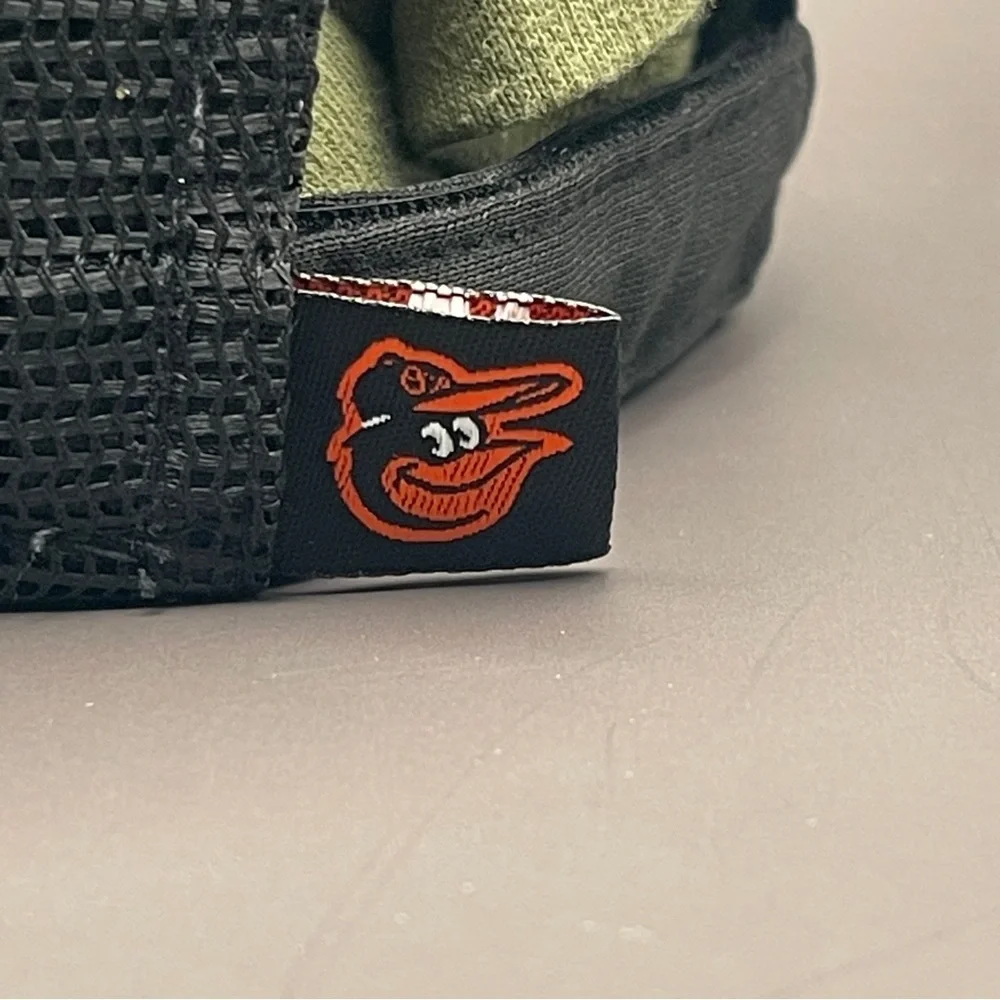Toddler Baltimore Orioles New Era White/Black Painted A-Frame 9FORTY Trucker Adj